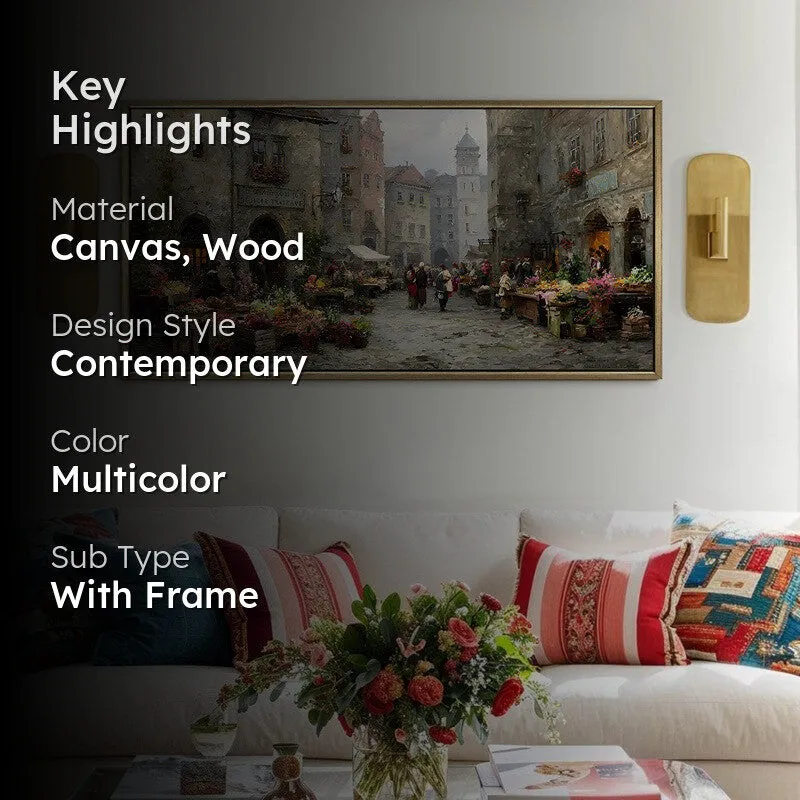 Heritage Walk Canvas Wall Painting With Frame media 2