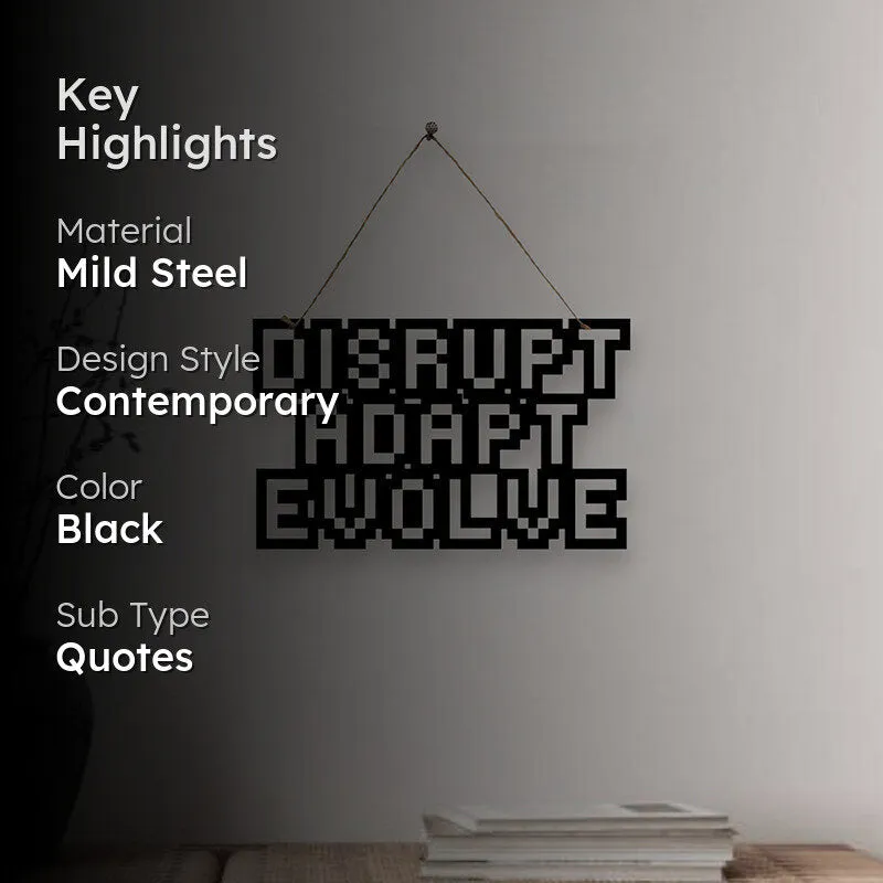 Disrupt,Adapt,Evolve Mild Steel Wall Accent media 2