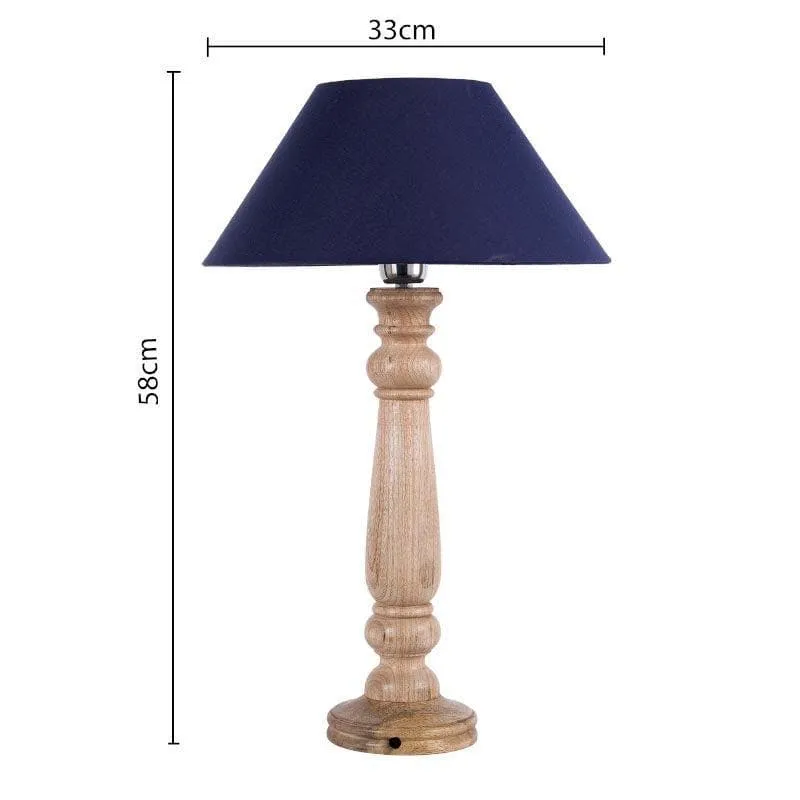 Blissful Beam Fabric Table Lamp - Blue,Brown media 6