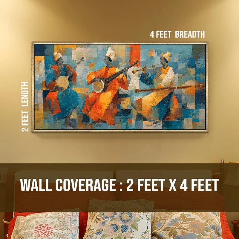 Folk Rhapsody Canvas Wall Painting With Frame media 8