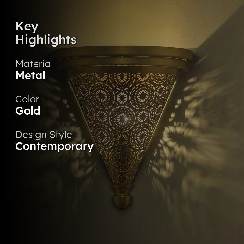 Enlightened Conical Metal Wall Lamp media 2