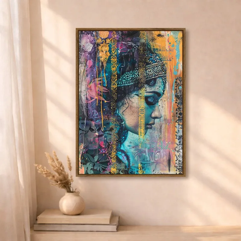 Fluid Figure Canvas Wall Art With Frame media 4