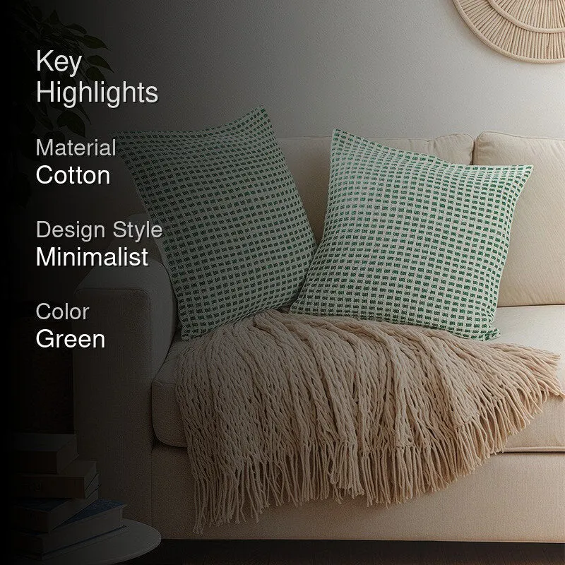 Thalor Whisper Cushion Cover (Green) - Set Of Two media 2