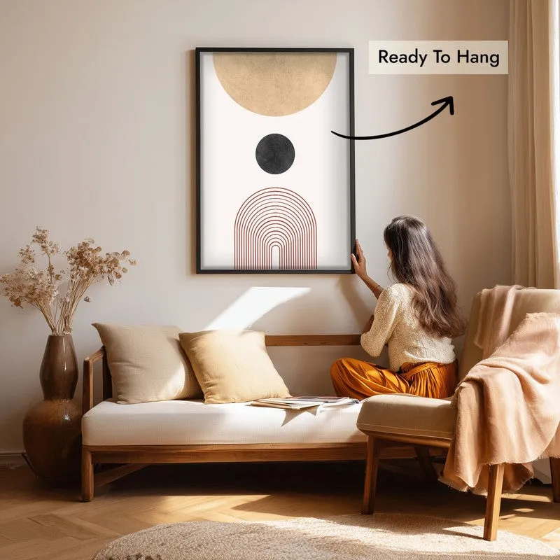 Abstract Equilibrium Canvas Wall Painting With Black Frame media 7
