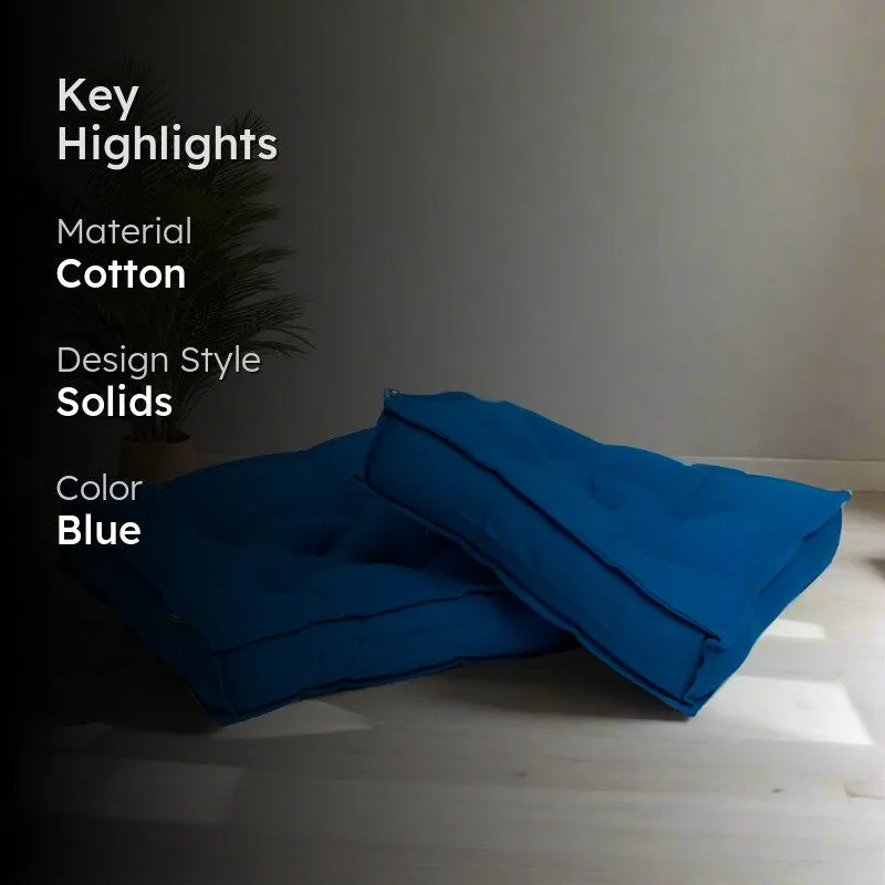 Tara Floor Cushion (Classic Blue) - Set Of Two media 2