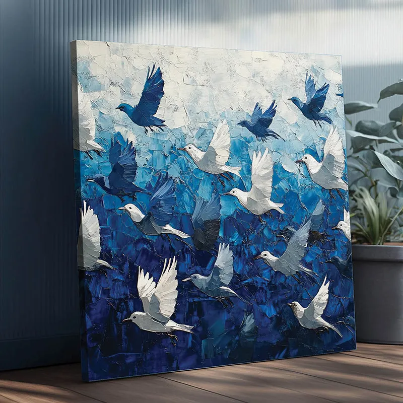 Brushed Flocks Canvas Wall Art media 5