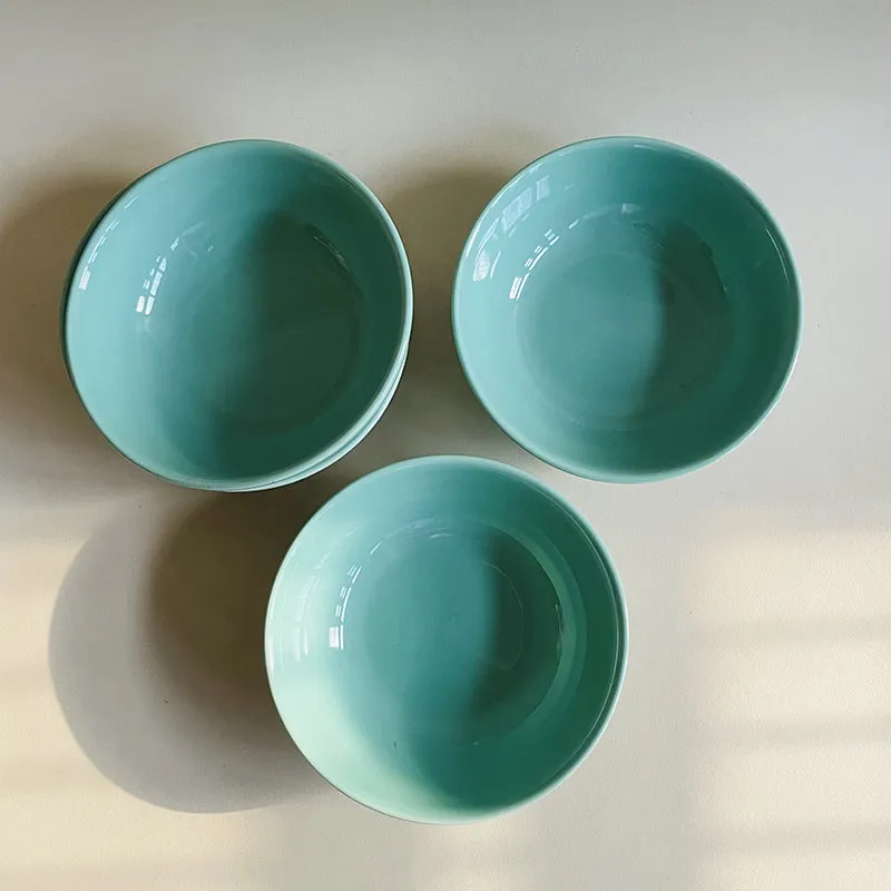Porcella Ceramic Snack Bowl (Green/350 mL Each) - Set Of Four media 4