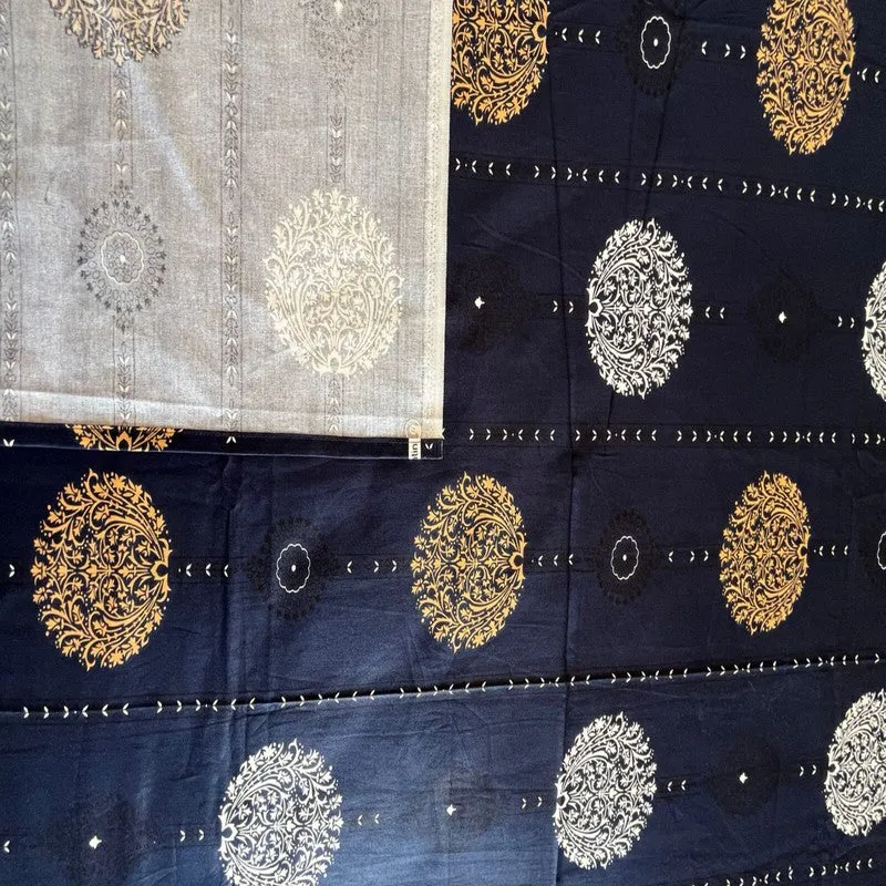Desi Weave Cotton Bedsheets (Blue) - 400 TC media 6