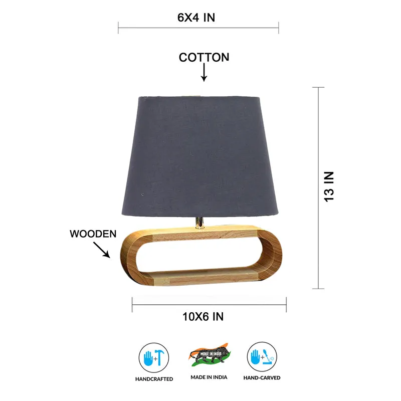 Cotin I Curve Cotton Table Lamp - Grey,Brown media 7