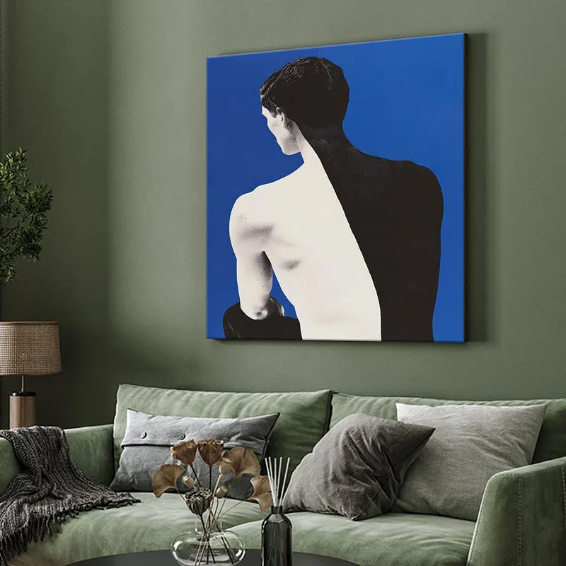 Black & White Man Silhouette Wall Painting media 4