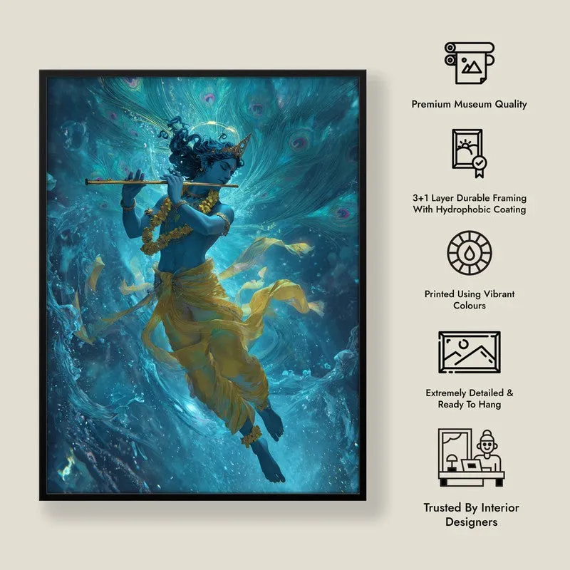 Lord Krishnas Cosmic Divine Dance I Archival Paper Wall Art media 8