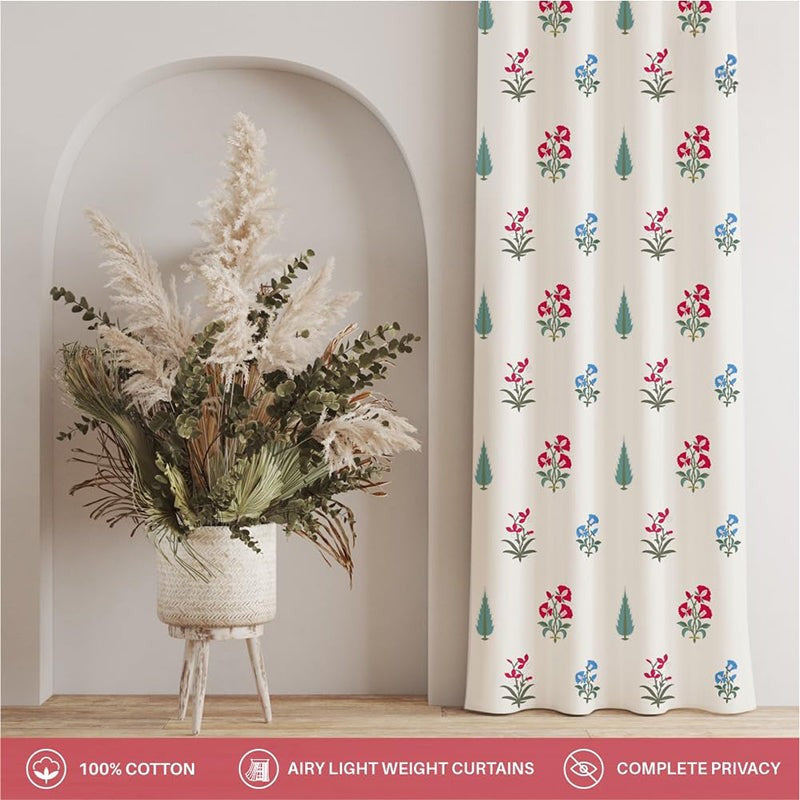 Urban Space High Garden Curtain (Red) - Set Of Two media 3