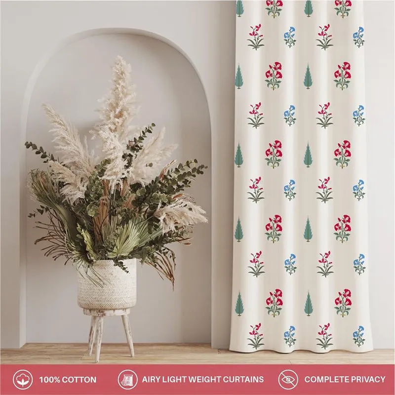 Urban Space High Garden Curtain (Red) - Set Of Two media 3