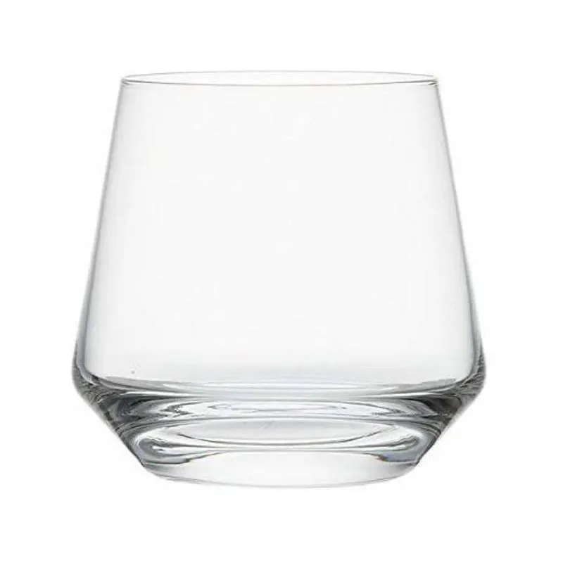 Studio view of the clear, rounded Argyll whiskey tumbler.