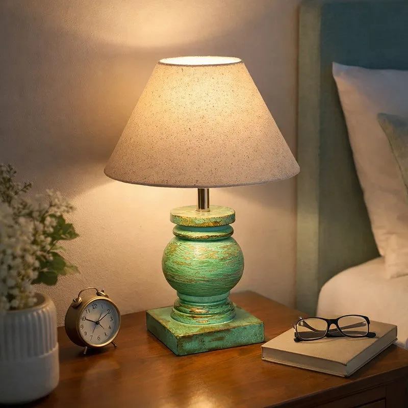 CleanFlare Wooden Table Lamp - Beige media 3
