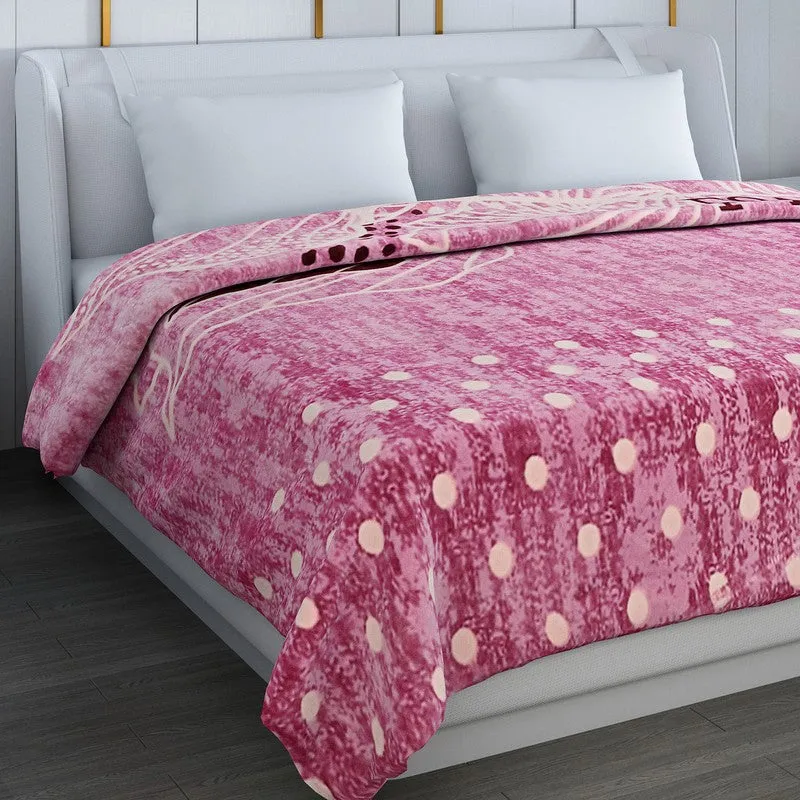 Monte Carlo Blush Flowers Blanket (Pink)- 1000 GSM media 4