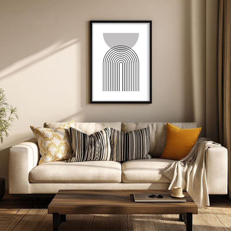 Echoes In Ash Framed Canvas Wall Painting
