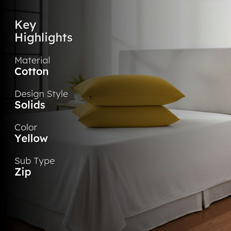 Leslie Sofa Cushion (Mustard Yellow) - Set Of Two media 2