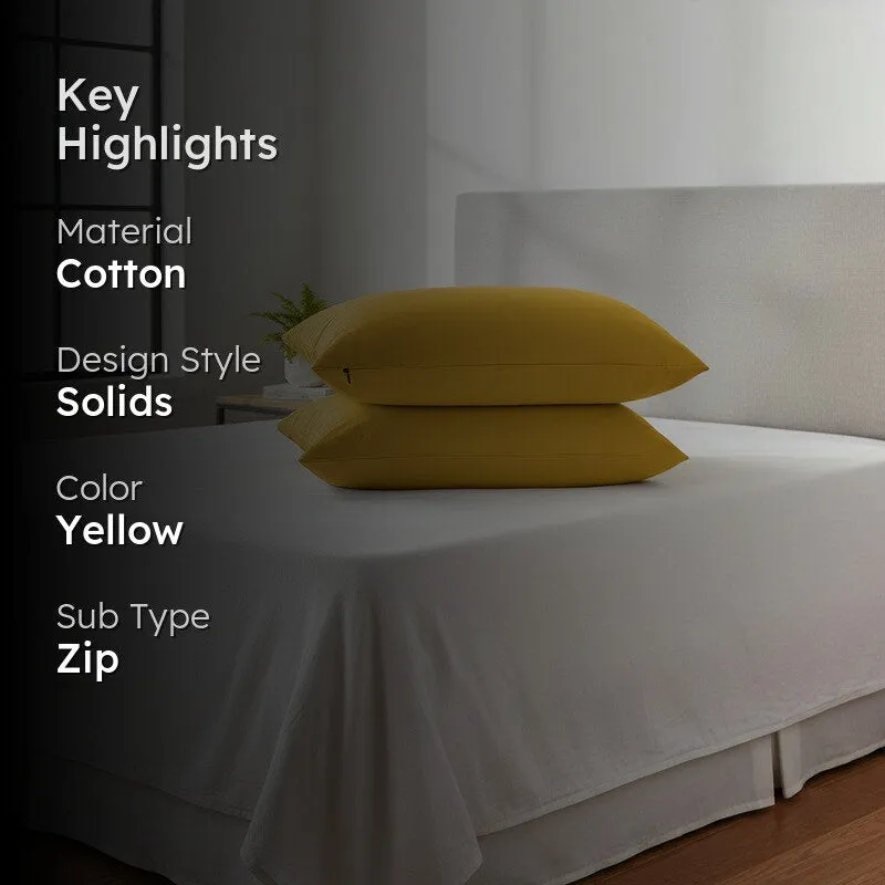 Leslie Sofa Cushion (Mustard Yellow) - Set Of Two media 2