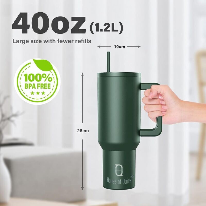 Hydra Boost Stainless Steel Tumbler (1200 ML) - Dark Green image 9
