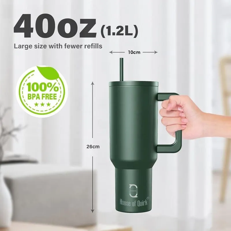 Hydra Boost Stainless Steel Tumbler (1200 ML) - Dark Green media 9