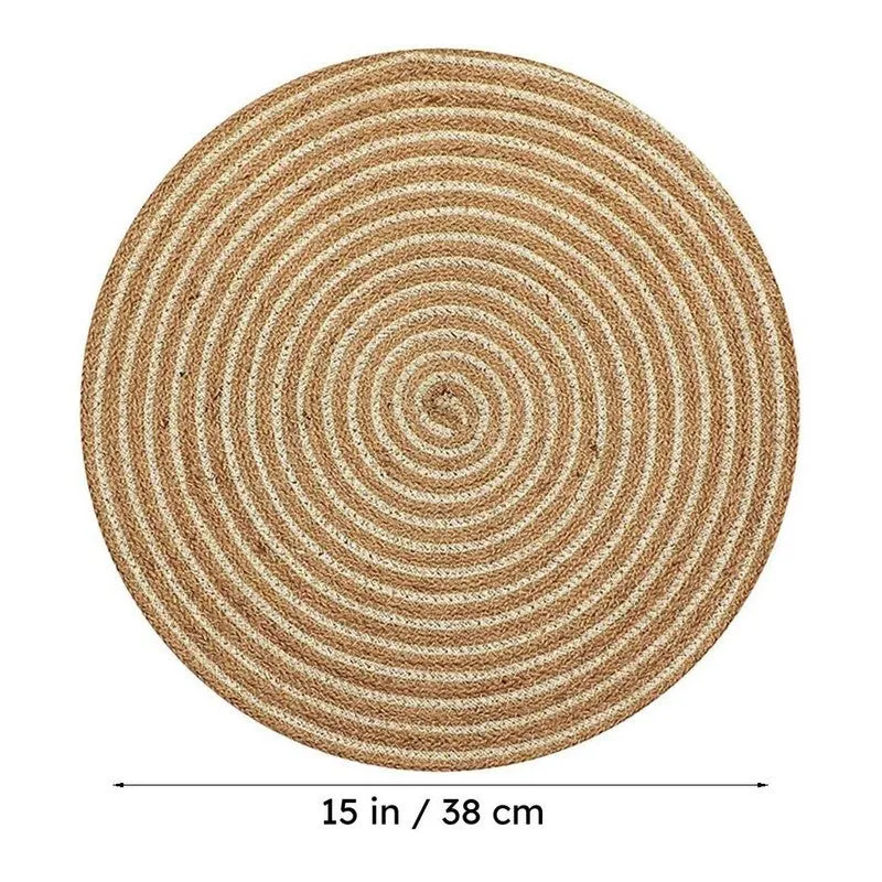 Terra Thread Jute Table Mat - Set Of Six media 7