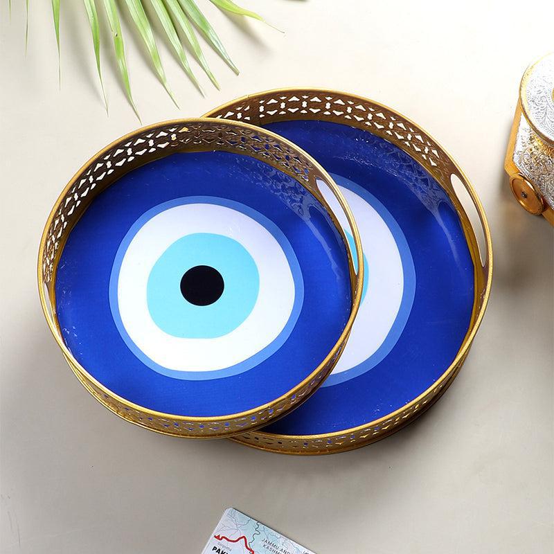 Nazar Noir Iron Serving Tray - Set Of Two