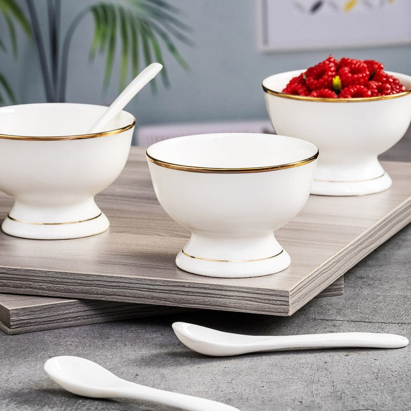 Sonaki Bone China Ice Cream Cups (160 ML Each) - Set of Six media 3