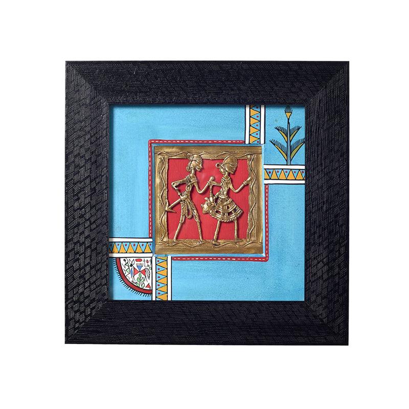 Makena Brass & Wood Wall Accent - Blue media 3