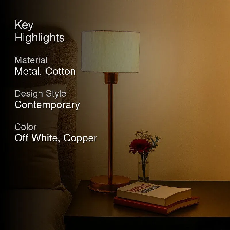 Kavira Zilo Metal Table Lamp - OffWhite media 2