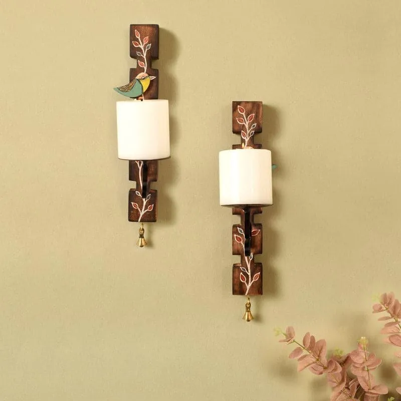 Birds Of Paradise Candle Stand - Set Of Two media 1