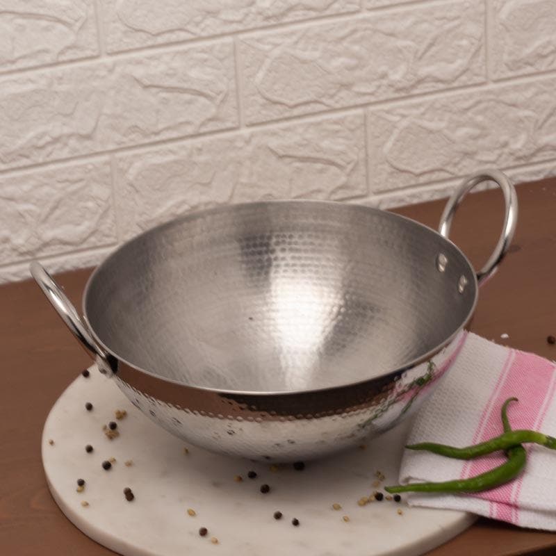 Vintage Insuction Safe Hammered Kadhai - 2600 mL / 9 Inches image 3