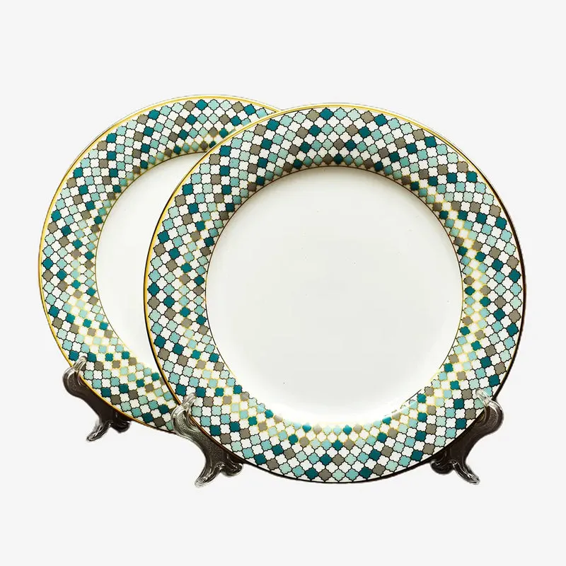 Christolite 24k Gold Brushed Porcelain Dinner Set - 33 Piece Set media 9