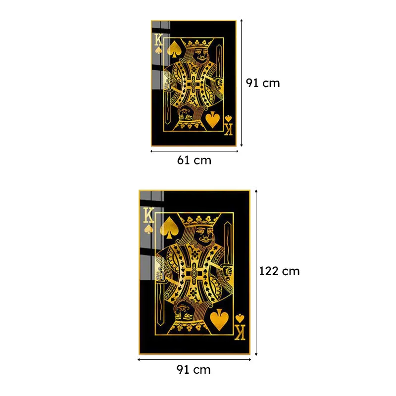 Crown & Spade Canvas Wall Art With Frame - Set Of Two media 6