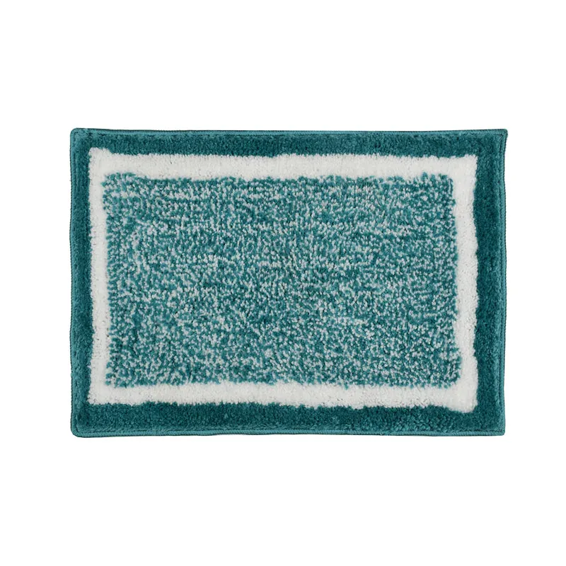 Velora Cotton Bath Mat - Cyan Blue media 1