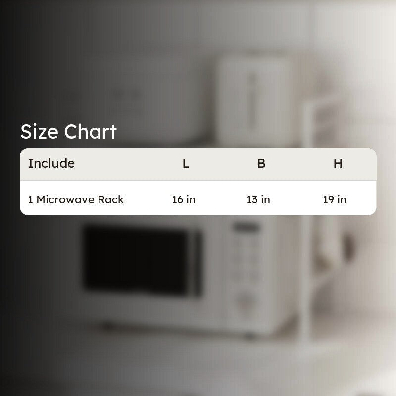 Esto Expandable Carbon Steel Microwave Stand with Adjustable Shelves media 3