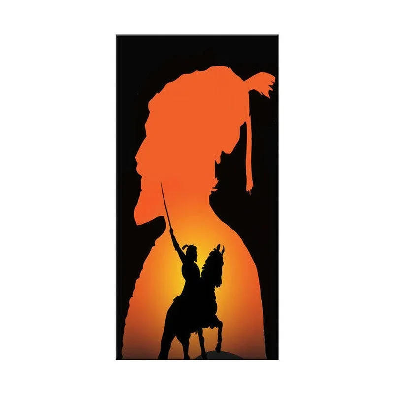Shivaji Silhouette Wall Painting media 4
