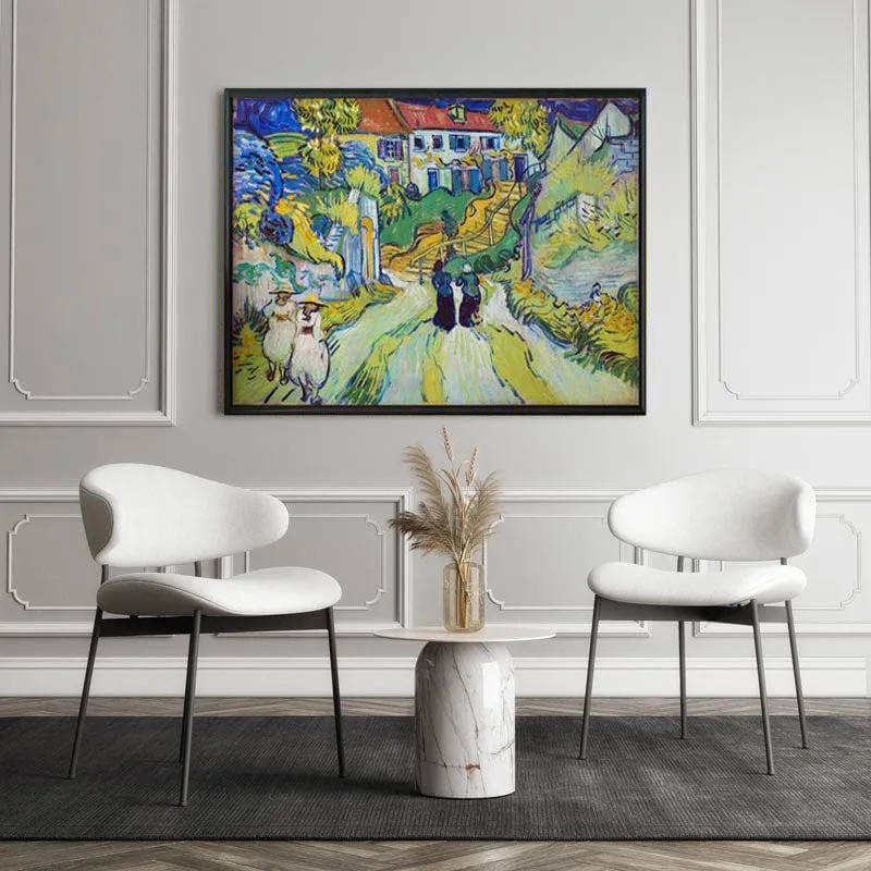 Stairway At Auvers By Vincent Van Gogh - Black Frame media 5
