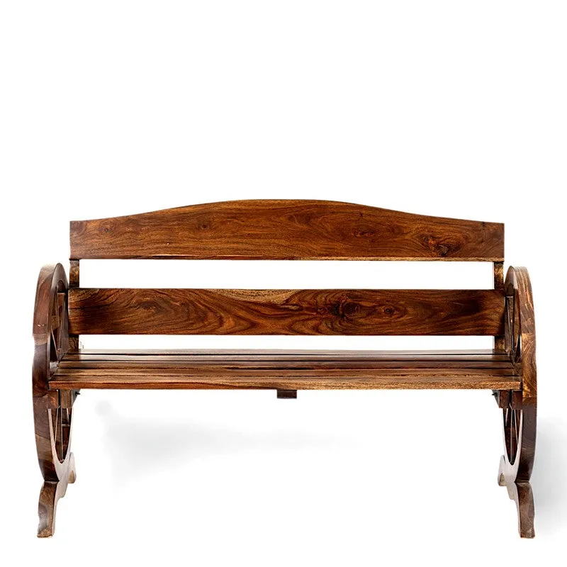 Vynex Sheesham Wooden Bench - Brown media 5