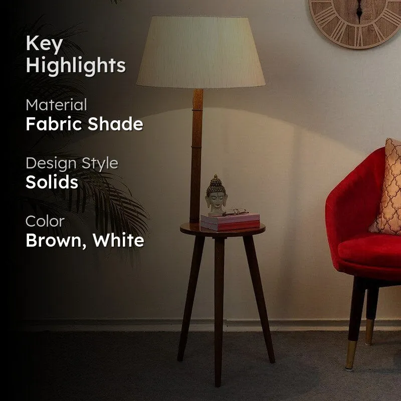 Rosa Miosa Floor Lamp With Shelf - Ivory media 2