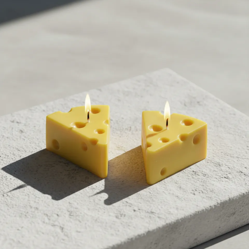 Yummy Cheese Cinnamon Scented Candle - Set Of Two media 1