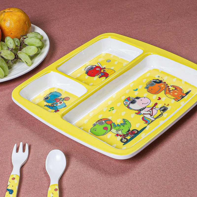 Dino Playtime Kids Dinner Plate media 5