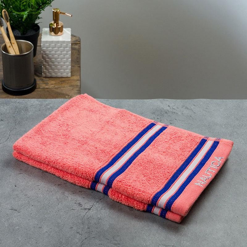 Nautica Dove Dual Down Cotton Hand Towel (Coral) - Set Of Two media 4