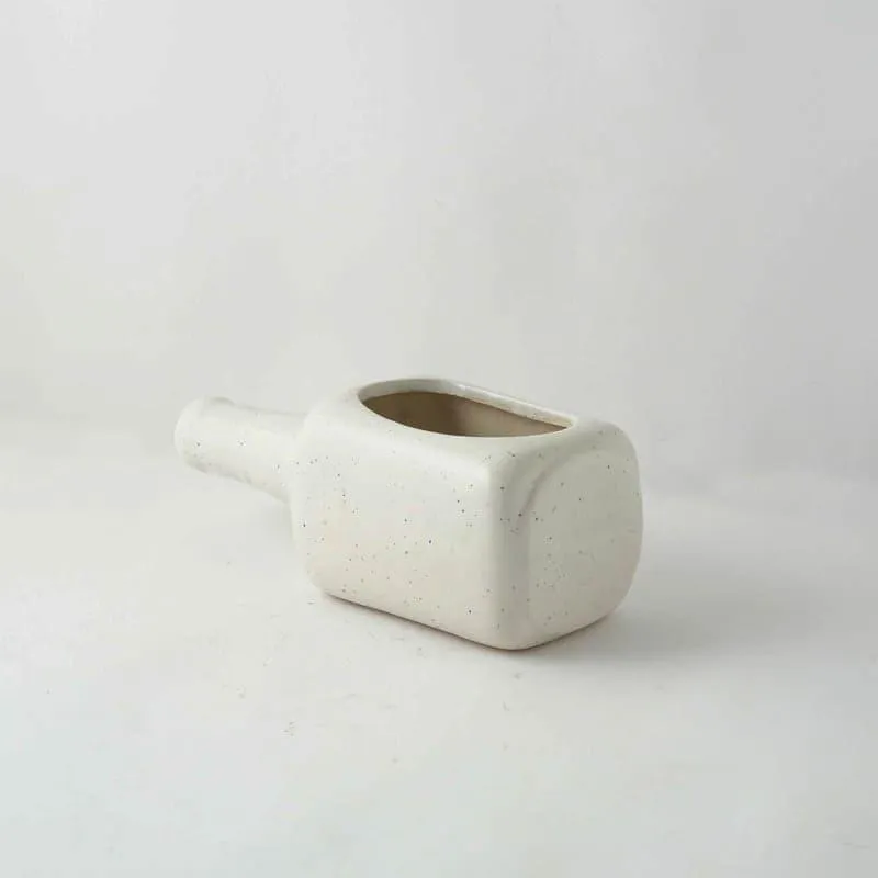 Slanting Bottle Planter - White - 6