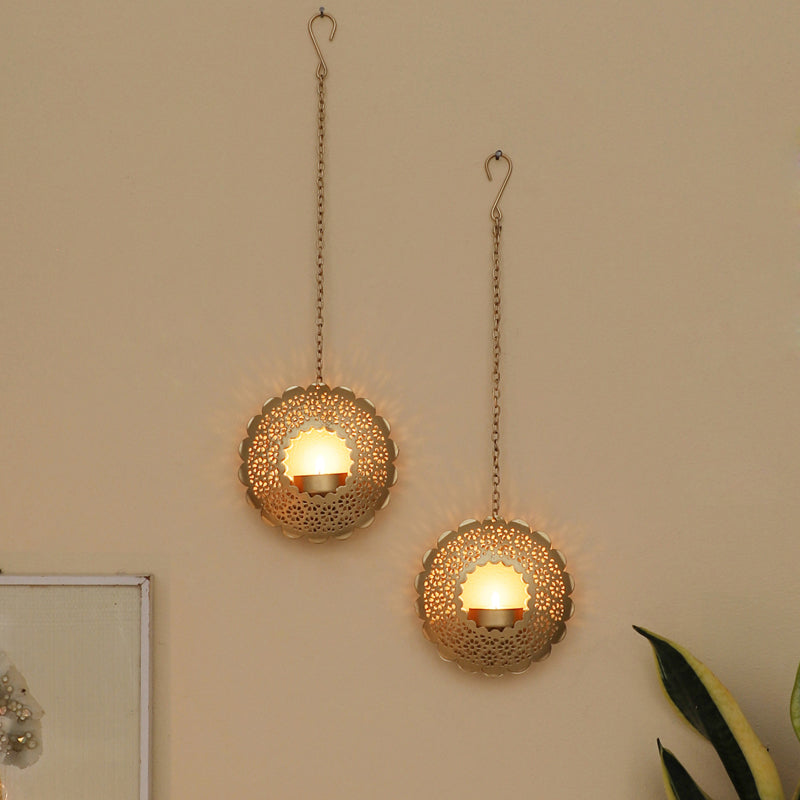 Flame Luxe Hanging Tea Light Holder - Set Of Two media 4