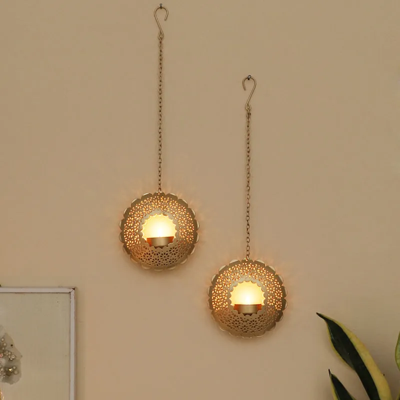 Flame Luxe Hanging Tea Light Holder - Set Of Two media 4
