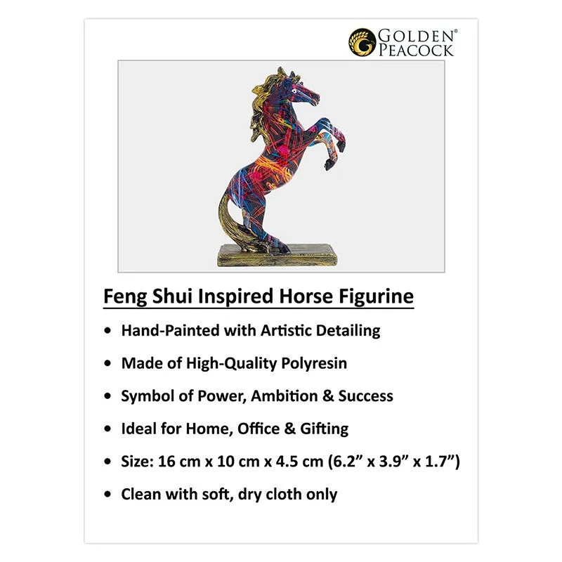 Colorful Rearing Horse Showpiece - Multicolor media 6