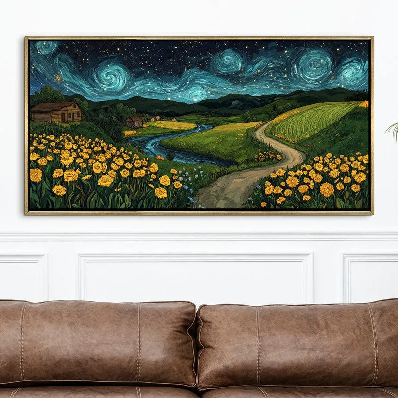 Stardust Canvas Wall Painting With Frame media 4