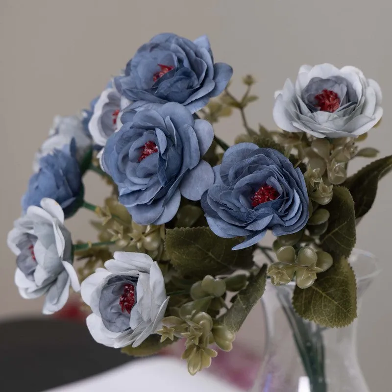 Realistic Artificial Rose Bunch - Blue media 3