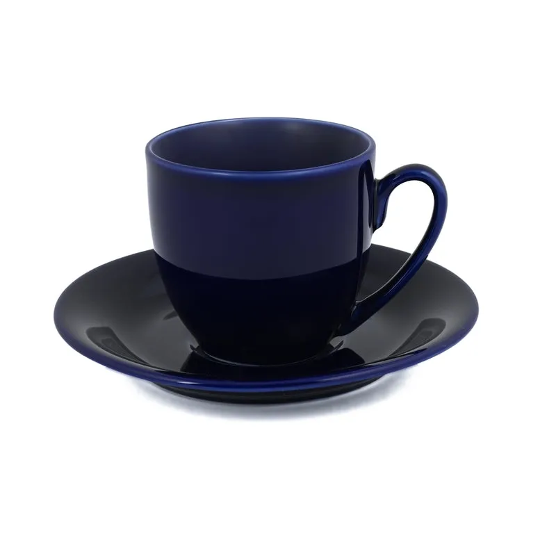 SipDelight Porcelain Cup & Saucer (Blue/190 mL Each) - Set of Six - 5
